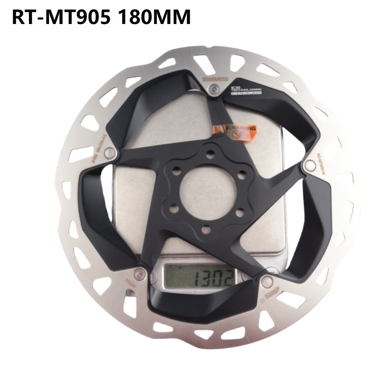 Shimano RT-MT905 6-Bolt Disc Brake Rotor 180/203MM Black for MT905 Road Bike & BMX Cycling Includes Pads by Ice Technologies