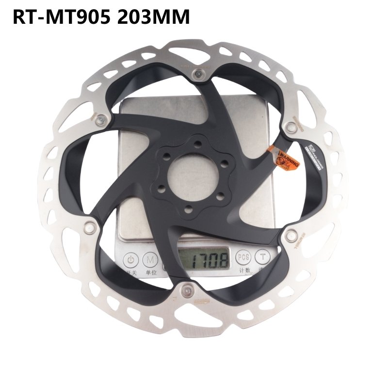 Shimano RT-MT905 6-Bolt Disc Brake Rotor 180/203MM Black for MT905 Road Bike & BMX Cycling Includes Pads by Ice Technologies