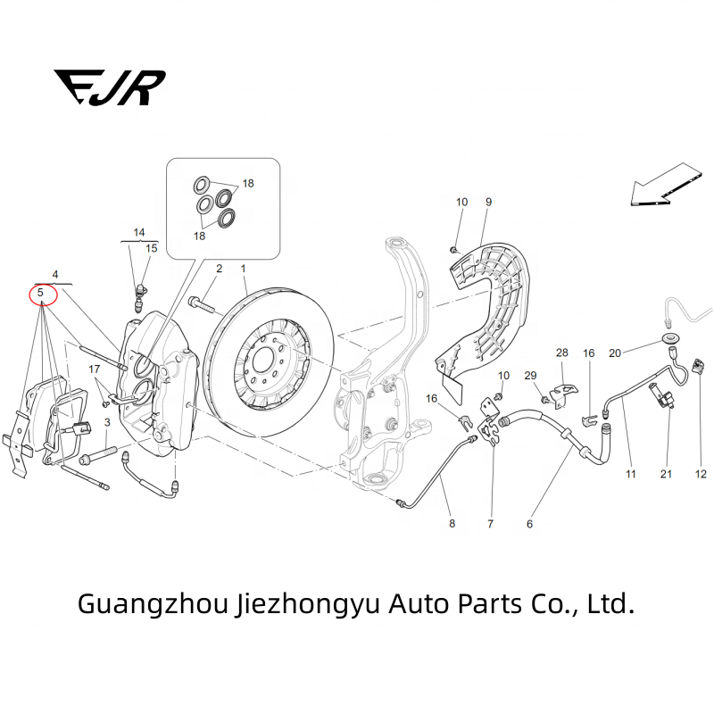For Ghibli, Quattroporte Front Brake Pads OEM 980157007 980156028 980156147 673010326 673012431 980156041