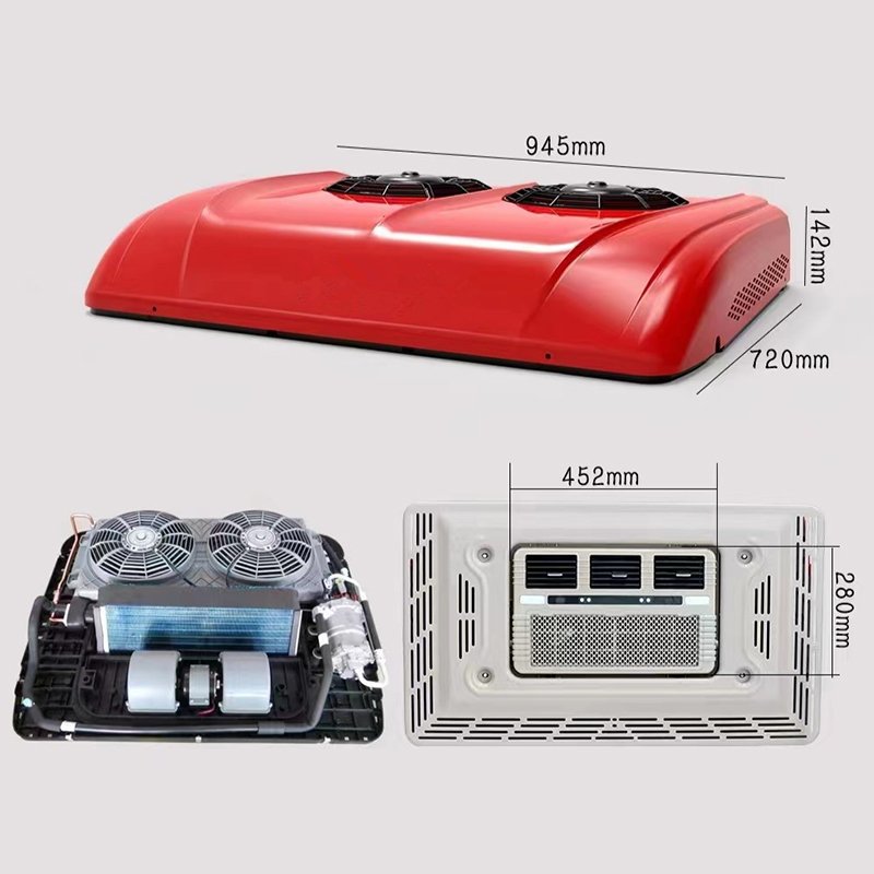 Anti-shock Truck Cab Air Conditioner DC 24V Parking Air Conditioner for Van 12v semi truck ac unit air conditioner