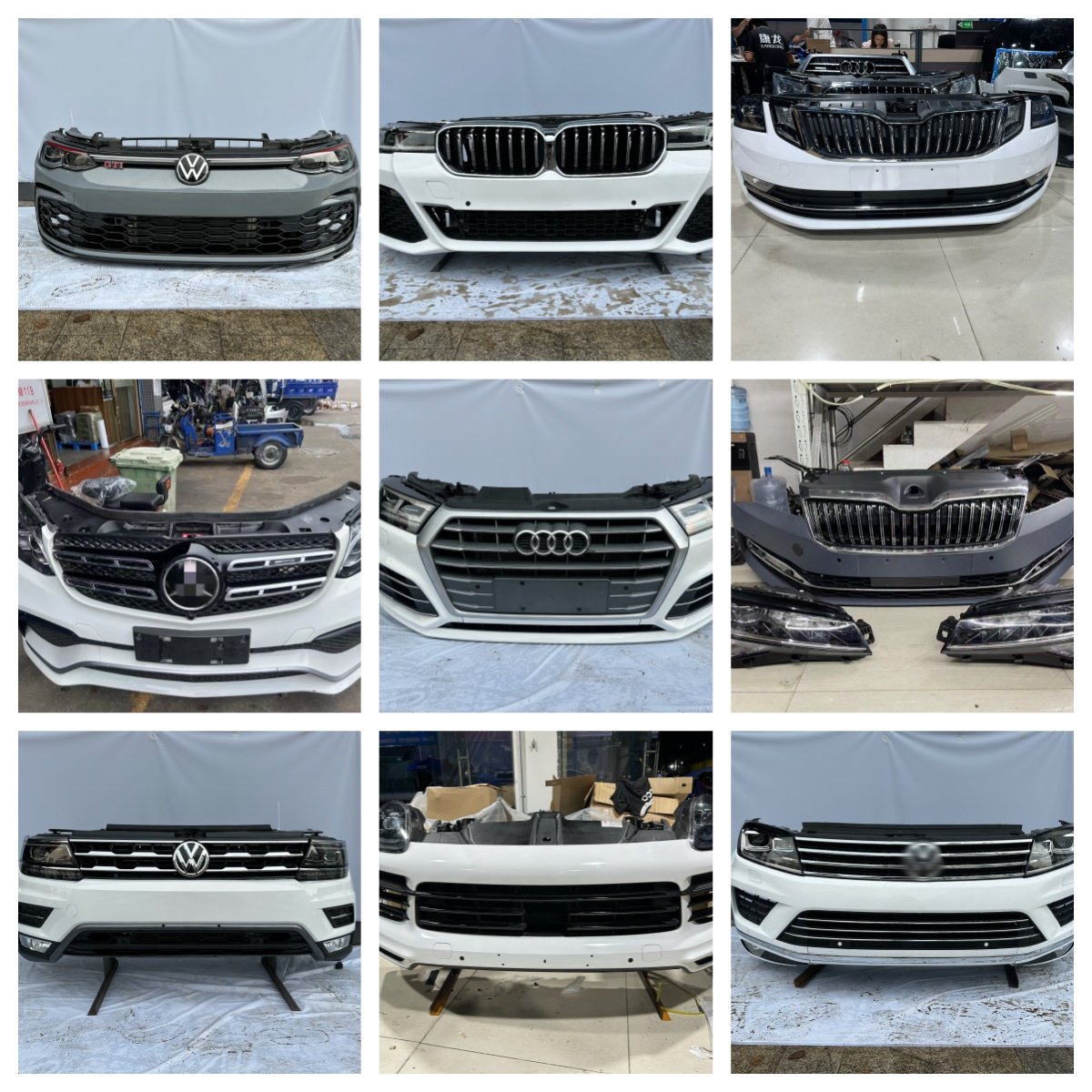 High Quality Used for Audi Q5 Rear Auto Parts ABS Plastic Bumper Engine Hood Lights Front Accessories Car Replacement Upgrade