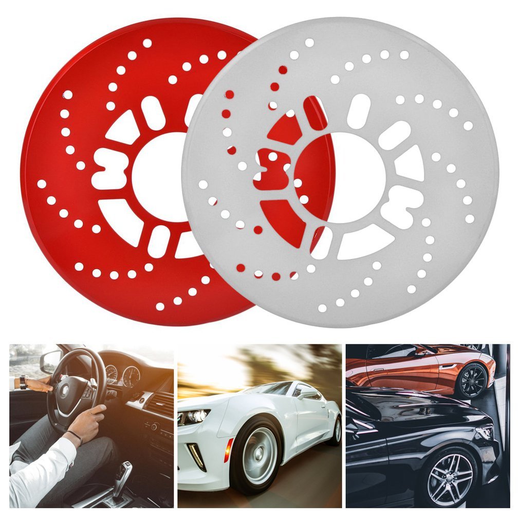 Disc Brake Rotor Cover for 14 Drum Brake Decorative Aluminum Brake Cover Dustproof for Auto Rear Wheel Tools 2PCS