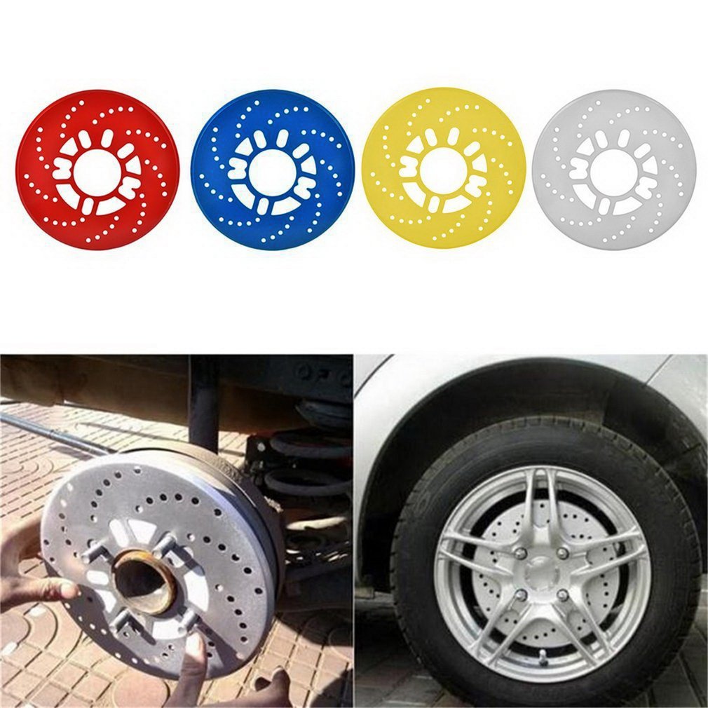 Disc Brake Rotor Cover for 14 Drum Brake Decorative Aluminum Brake Cover Dustproof for Auto Rear Wheel Tools 2PCS