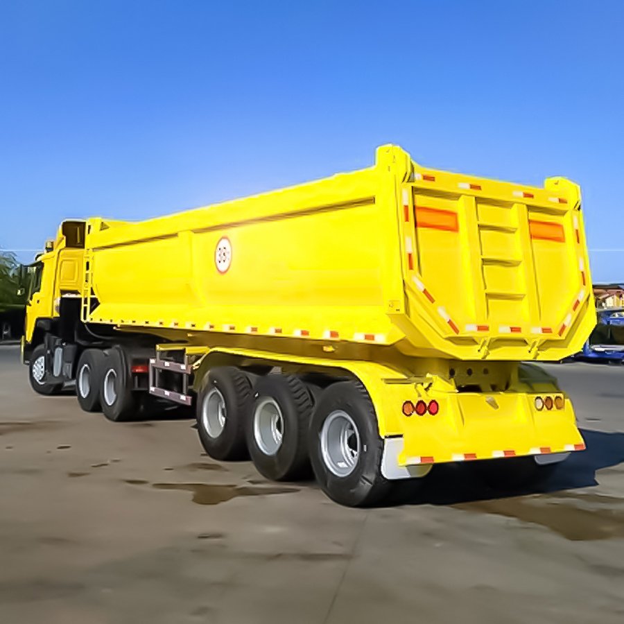 100 Ton 44 Cubic Meters Dumper Tipper Semi Trailer