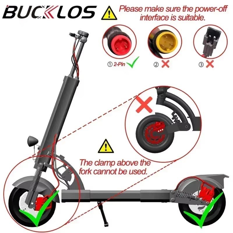 BUCKLOS HD-E7354 Piston Front and Rear Bicycle Hydraulic Brake Discs Electric Bike Hydraulic Disc Brake Kit Bicycle Brake Parts