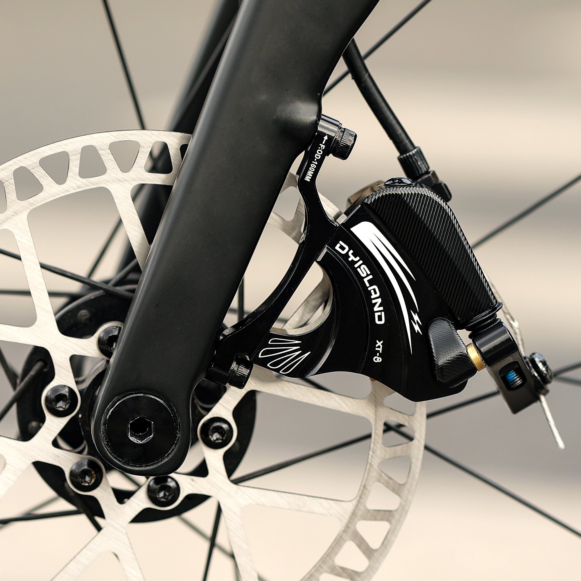 DYISLAND XT8 Cable Actuated Hydraulic Disc Brake Road Bike Line Pull Oil Hydraulic Disc Brake Caliper With 2Pcs 160mm Rotors
