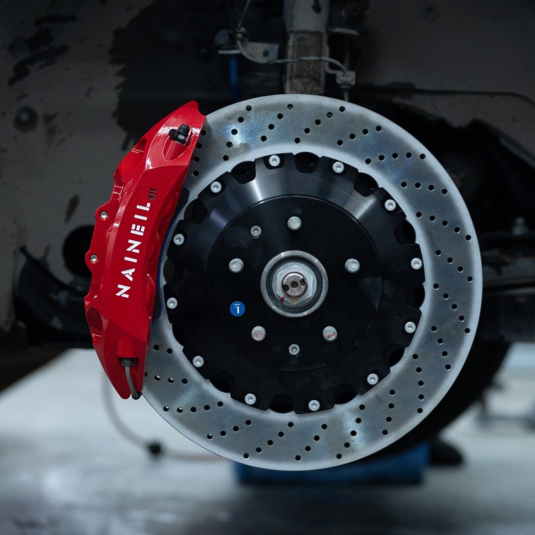 Performance Brake Kit 6 Piston Big Brake Calipers Kit NS6 Auto Brake Systems for VW Golf R MK5 MK6 MK7 GTI R32 Beetle Scirocco