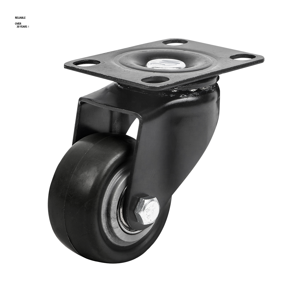 2 Inch 50mm Furniture Casters Wheels Swivel with Pu Race Board Thread Stem Chair Brake Wheels Cylinder