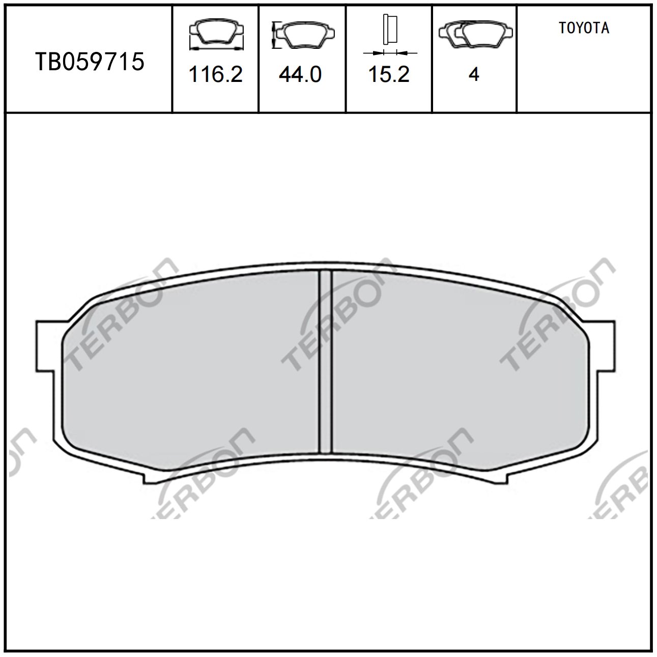 Terbon Wholesale Auto Brake System Parts Car 04466-60060 Rear Axle Brake Pads
