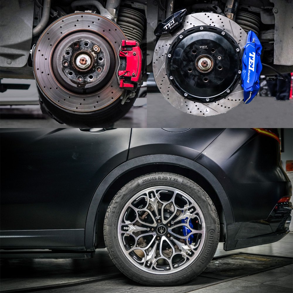 Front S60-Plus 6 Piston and Rear S40 4 Piston and T-Small With Caliper BBK Auto Brake System for Maserati Levante 20 Inch CarRim