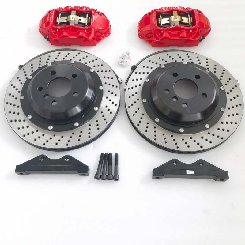 New 4-Pot Rear Auto Brake Caliper System 330 355 380mm Disc for Lexus Nissan Toyota Bmw E36 E39 E46 E60 535i M2 E90 E92 F30 F87