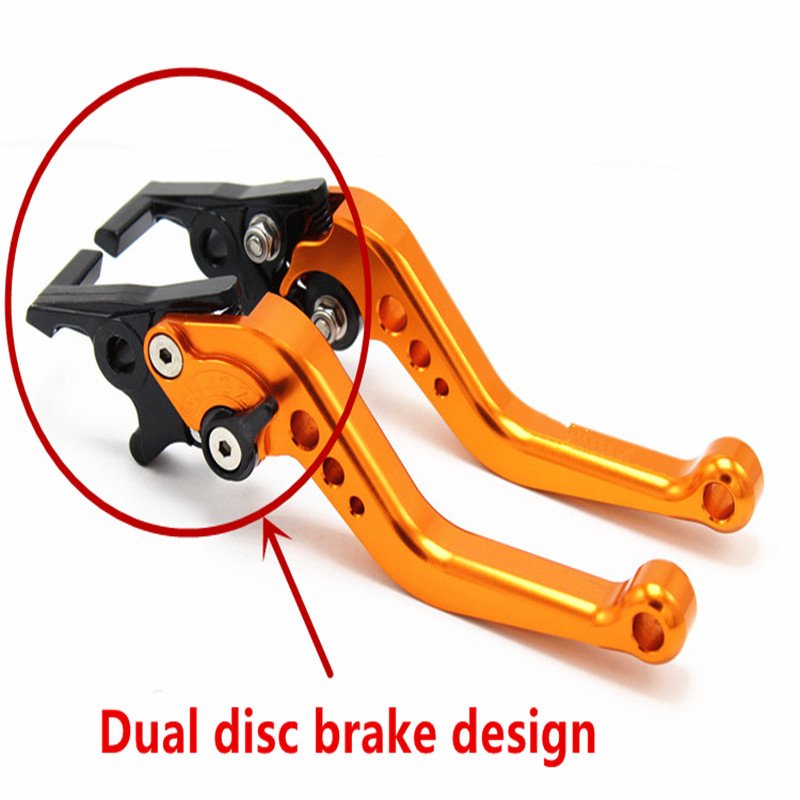CNC Universal Motorcycle Scooter Brake Lever Front Disc Rear Drum Adjustable Brake Clutch Levers Handle for HONDA YAMAHA SUZUKI