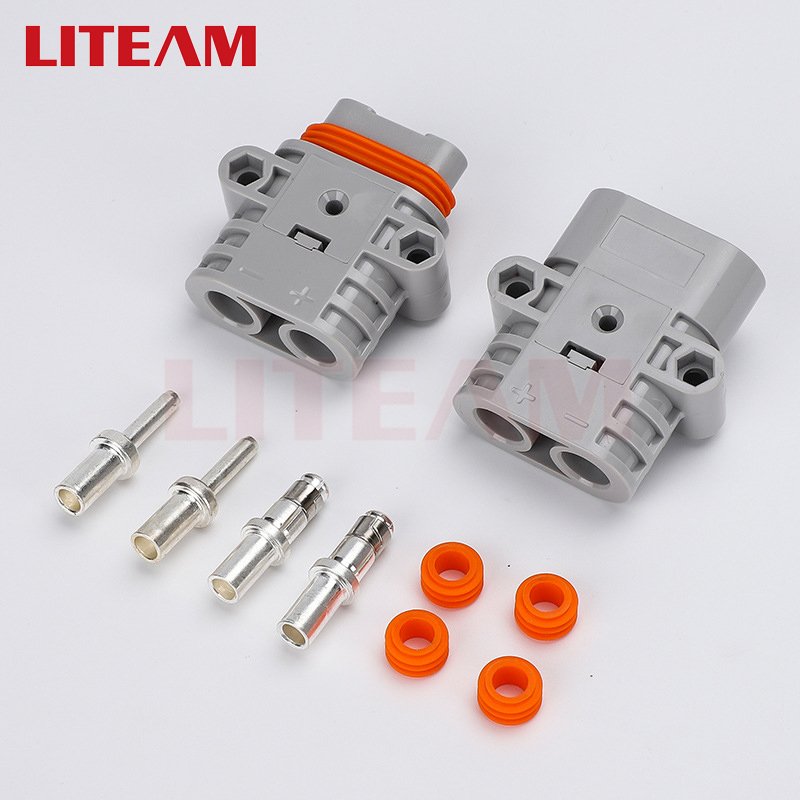Factory 50A 600V Electric Parking Air Conditioner Power Plug Waterproof Connector for Inverter Lithium Battery Car Refrigerator