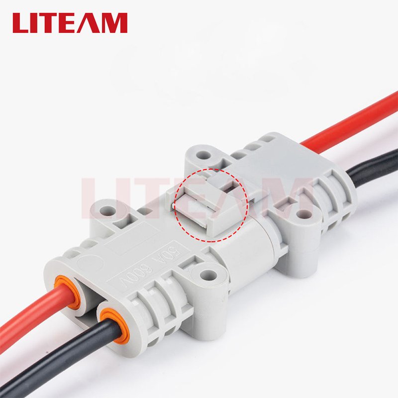 Factory 50A 600V Electric Parking Air Conditioner Power Plug Waterproof Connector for Inverter Lithium Battery Car Refrigerator