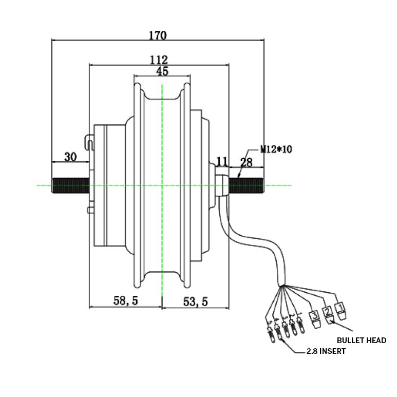 Factory Direct Sale Drum Brake 24v/36V/48V 250w-500W 9A 10 Inch Electric Scooter Hub Motor for Electric Skateboard Scooter