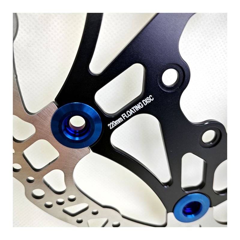 Surron Light Bee 220MM Floating Disc Sets Ready Stock Blue Burnt Rivet Surron Floating Rotors With Adapter