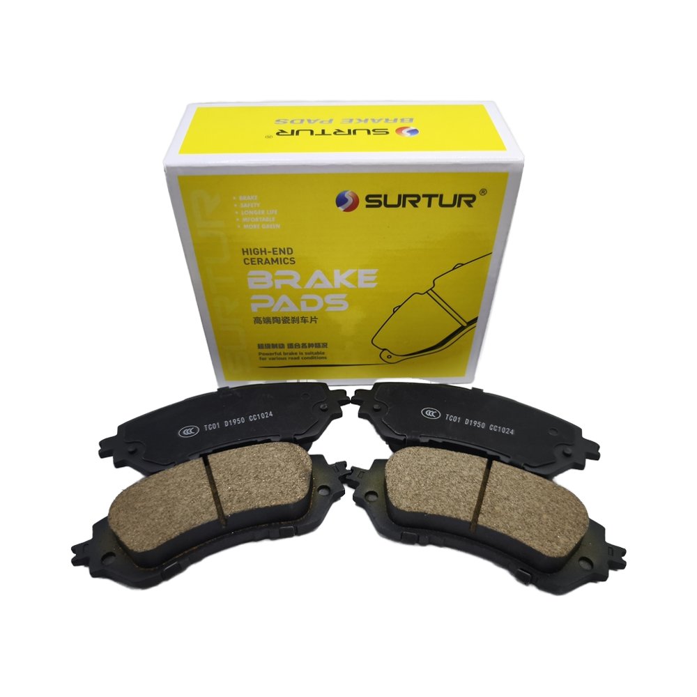 SURTUR New Front Brake Pad D1950 Ceramic Brake Pad for TOYOTA YARIS for TOYOTA VIOS Saloon