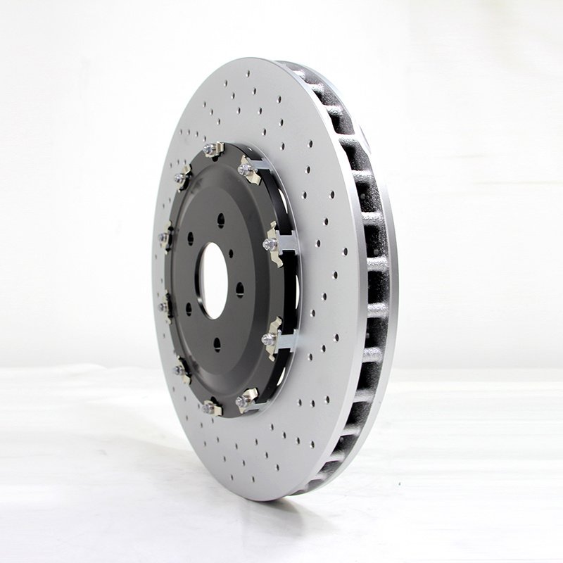 Customized Auto Car High Carbon Alloys Combination 2 Piece Brake Disc for Audi S6 S7 Sq7 OE# 4m0615601p