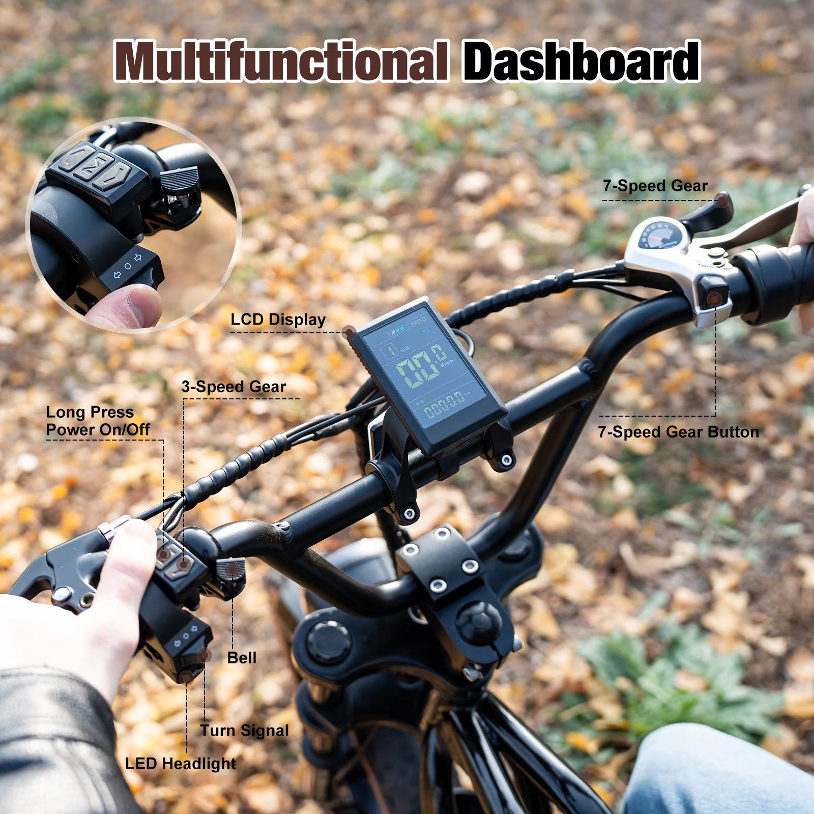 EU Warehouse Evercross EK30 Electric City Bike 20 Inch 750W Electric Bicycle 25km/h Removable Battery Mountain Bike