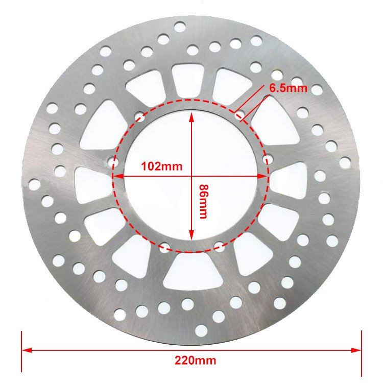 Custom 220mm Front Motorcycle Brake Disc for Yamaha XTZ125 TTR230