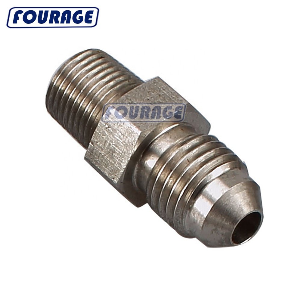 Auto Parts Stainless Steel Straight 45 Degree 90 Degree AN3 AN4 Male Flare to 1/8" NPT Brake Line Hose Fitting