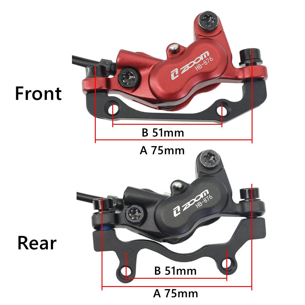ZOOM E-bike 4 Piston Hydraulic Press Brakes Disc Brake Power Off Sensor for Electric Scooter E Bike