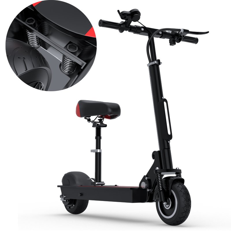 Pro Model Adult Folding Electric Scooter Self-Balancing 3-Wheel Smart Electronic Bicycle with Dual Suspension and 10 Inch Tyres