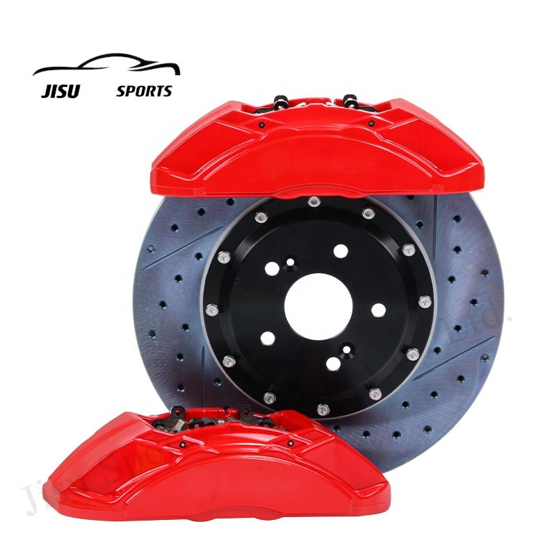 Big 4 Piston F55 Brake Caliper Kit With Brake Discs Pads Hoses Bracket for BMW Benz Toyota Reiz Front 17/18/19 Inch Rim