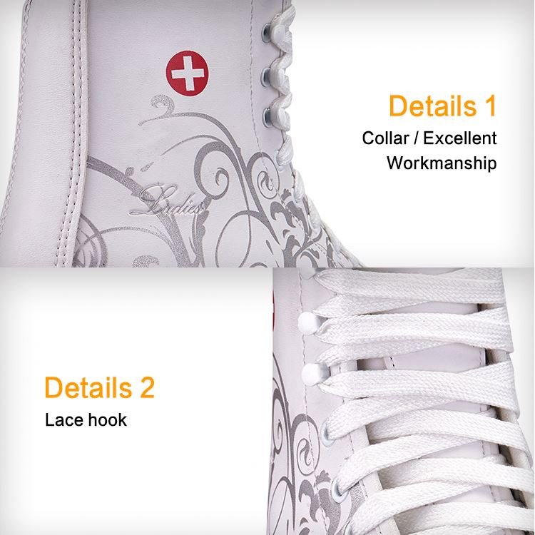 China Factory Oem Brand Double Row Rubber Brake Girl Ice Hockey Roller Skate Shoes