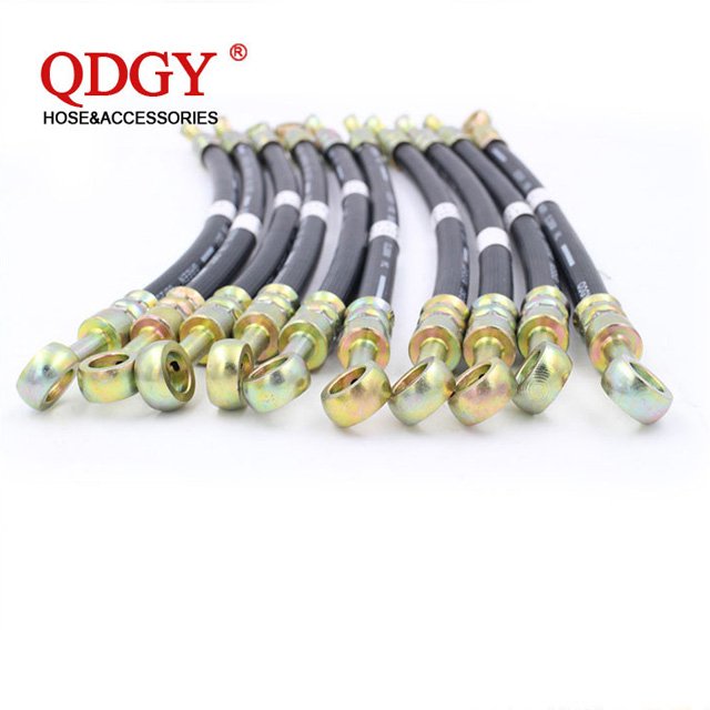 Dot Sae J1401 Industrial Rubber air Brake Fuel Oil Hose and Copper Banjo Tube Fittings