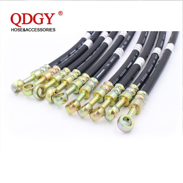 Dot Sae J1401 Industrial Rubber air Brake Fuel Oil Hose and Copper Banjo Tube Fittings
