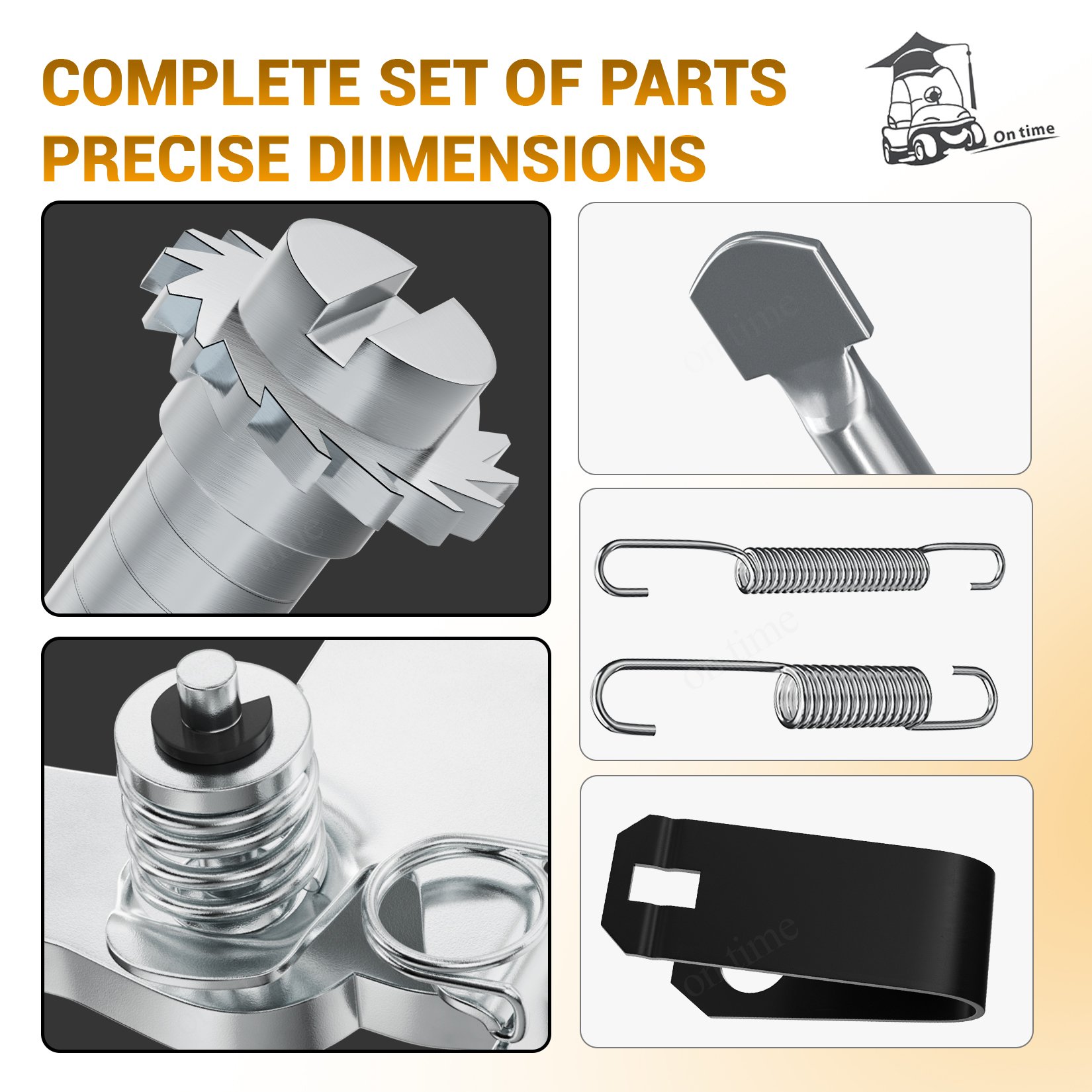 Golf Cart Rear Brake Drum/Hub and Brake Shoes Deluxe Repair Kit for Club Car DS 1995-Up &Precedent 2004-Up