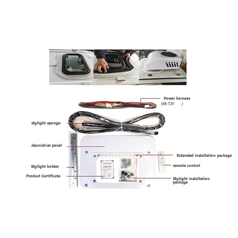 Electric Car Air Conditioning System Roof Top RV 12 Volt 24V Air Conditioners, AC Parking 12V Air Conditioner for Truck
