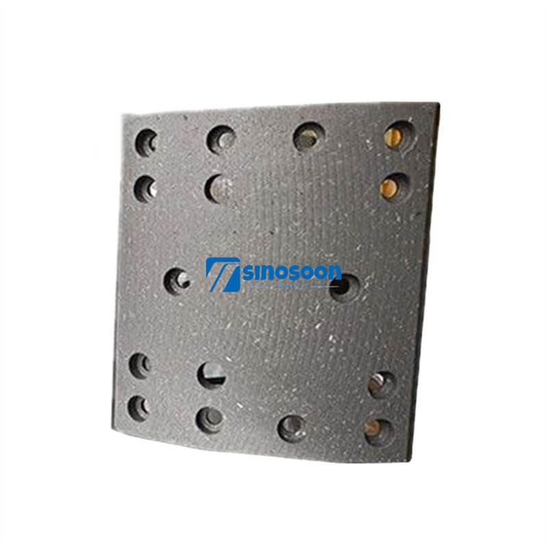 Sinotruk Howo Tractor Truck Dump Truck Brake System Parts 14 Holes Brake Lining Brake Friction Pads WG9231342069 for Sinotruk