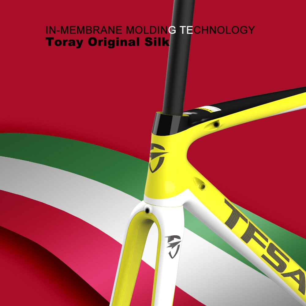 Ultra-light 800g T1100 Full Carbon Fiber Bicycle Frame Road Bicycle Frame V Kill the Inner Line to Send Wrist Set