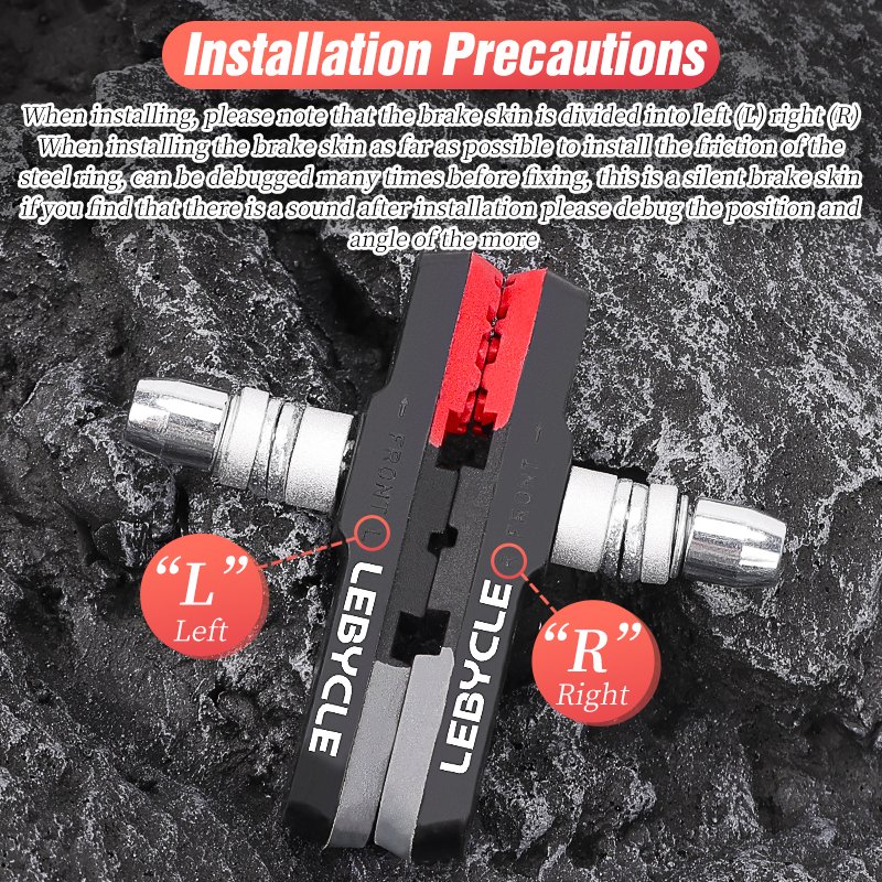 Lebycle MTB Replaceable Aluminum Alloy V Brake Pad Drawer Structure Pads High-Quality Bicycle Light-Weight V-brake Shoes