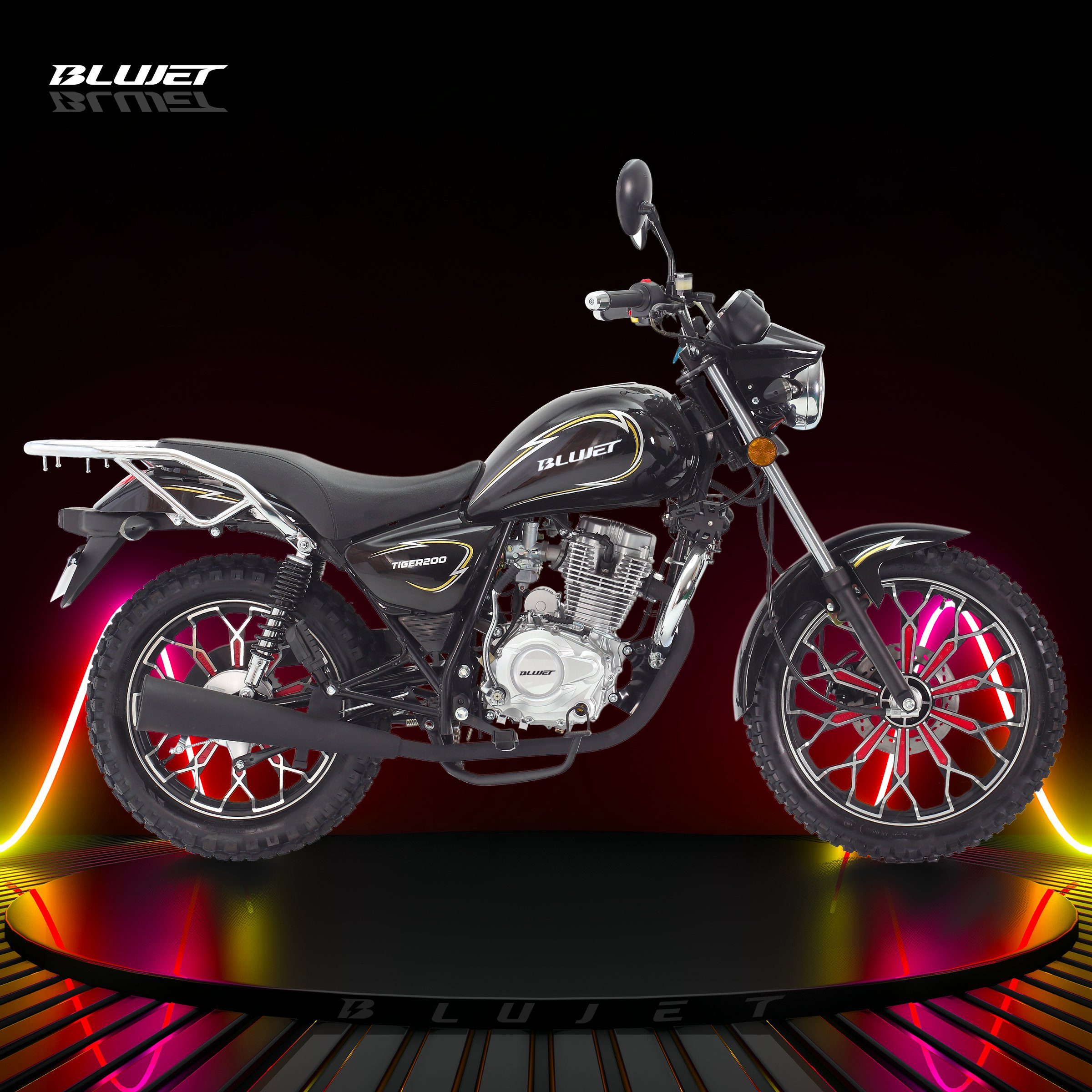 TIger200 New 200cc Street Motorcycle Push Rod CG200 Engine Digital Meter Disc Brake Classic Motorcycle Curiser Motorcycles