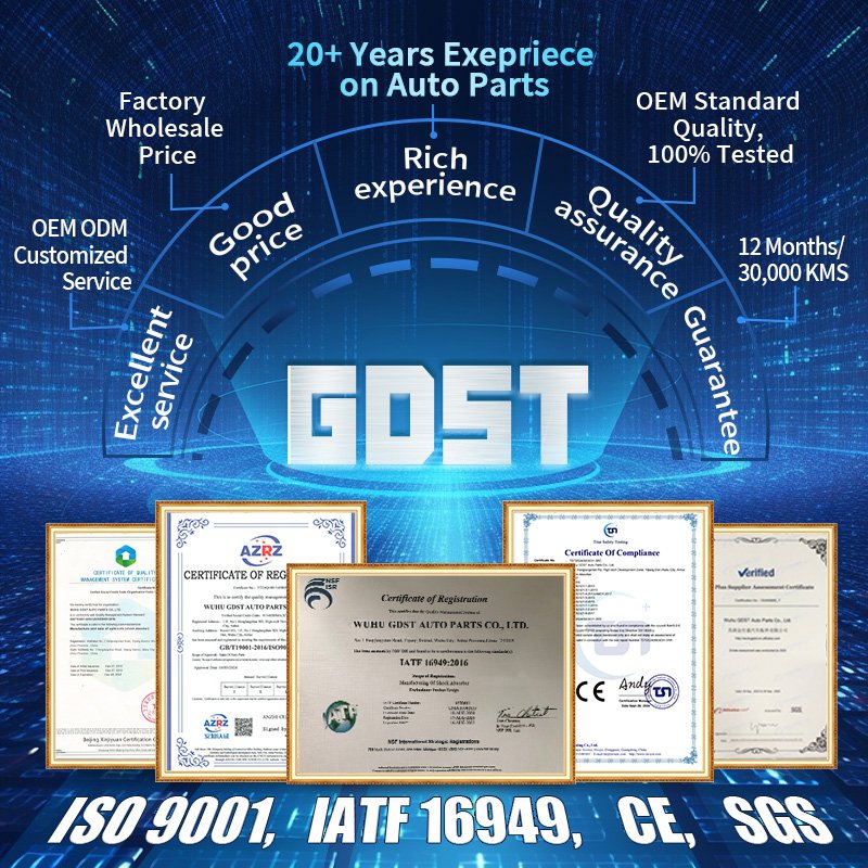GDST High Quality One Year Warranty Customized None Noise Rear D1855 Wholesale Disc Ceramic Brake Pads for Kia