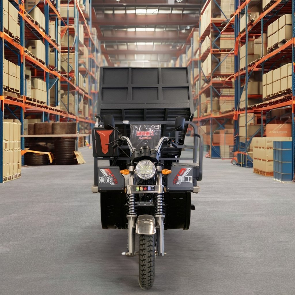 Open Body Cargo Tricycle Engine 250cc Water Cooled Gasoline Fuel Motorized Driving 5 Wheel Cargo Tricycle