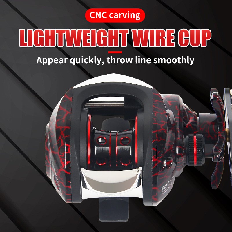 Cheap Fishing Reel Baitcasting Reel Power Magnetic Brake 7.2:1 Bait Casting Wheel Saltwater Drag Cast Metal Spool Fishing Reel