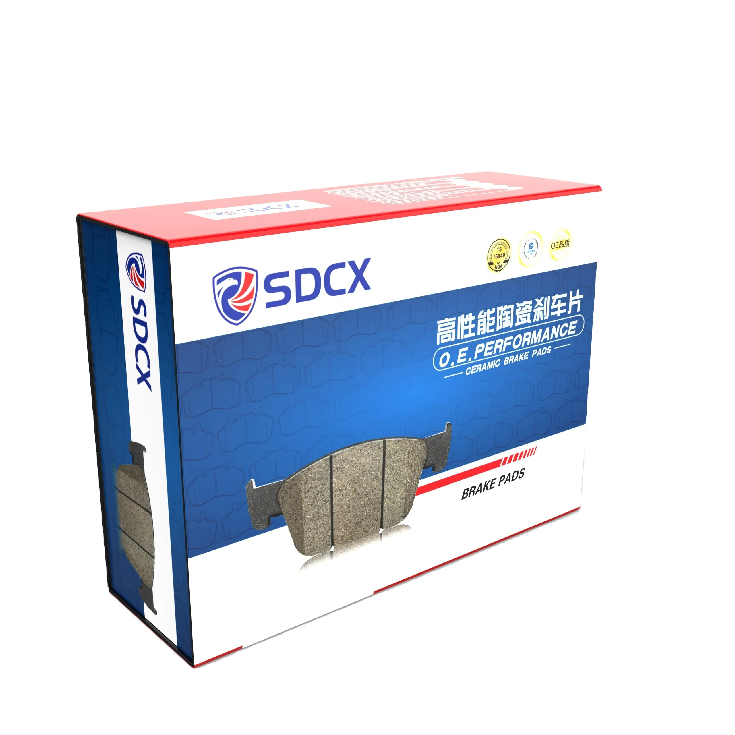SDCX Supplier New Ceramic Brake Pads D1454 2428310 DNY0-33-28Z AE8Z-2001-B for Mazda 2 & Ford Fiesta Front & Rear Position