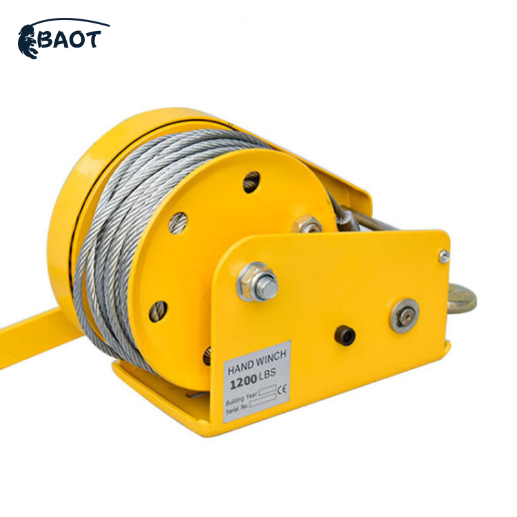 2600lbs Black Marine Friction Self-Locking Auto Brake Hand Winch