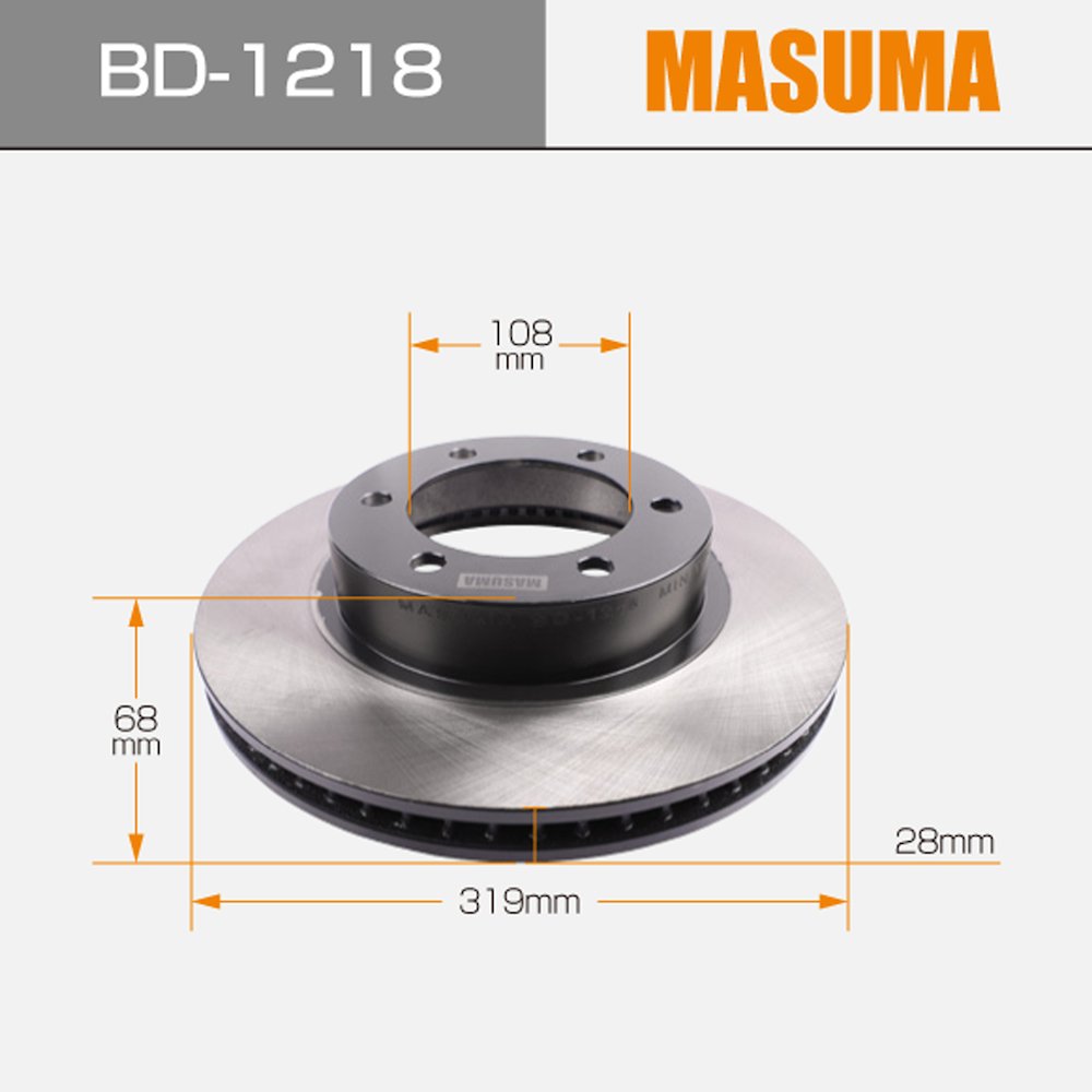 MASUMA BD-1218 Brake Disc for TOYOTA Hilux RAV4 4Runner 43512-35322
