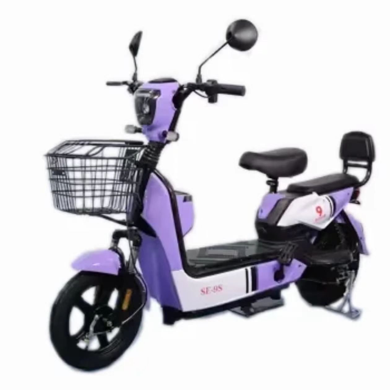 Electric cylinder city leisure bicycle carbon steel frame 48v 350W motor power 60km range drum brake sturdy and convenient