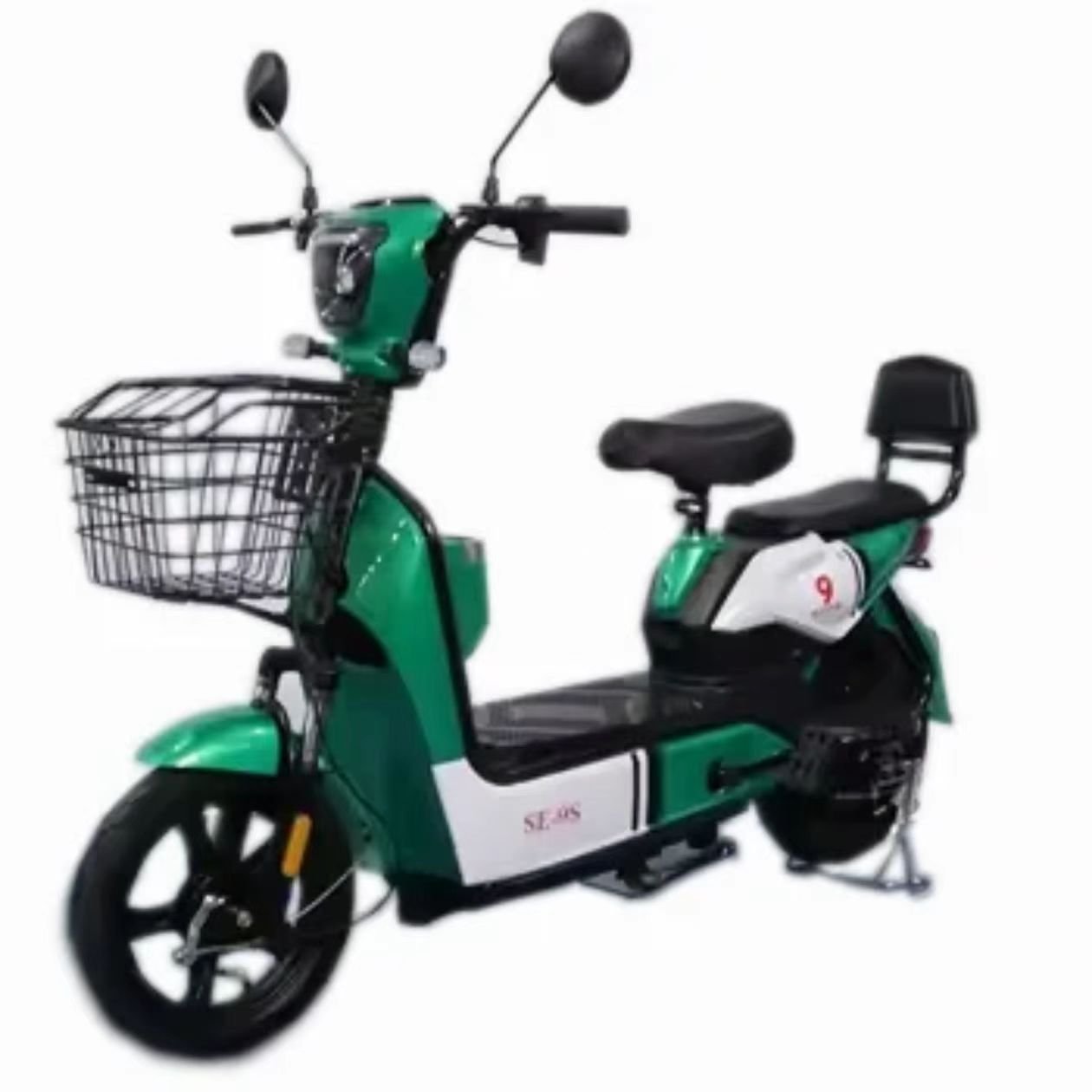 Electric cylinder city leisure bicycle carbon steel frame 48v 350W motor power 60km range drum brake sturdy and convenient