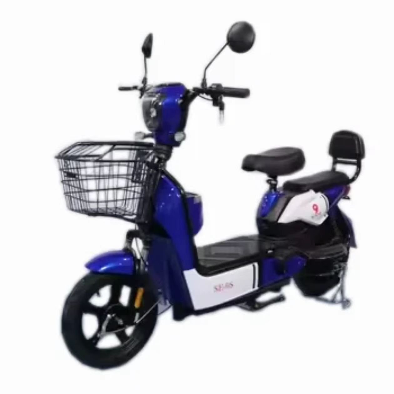 Electric cylinder city leisure bicycle carbon steel frame 48v 350W motor power 60km range drum brake sturdy and convenient