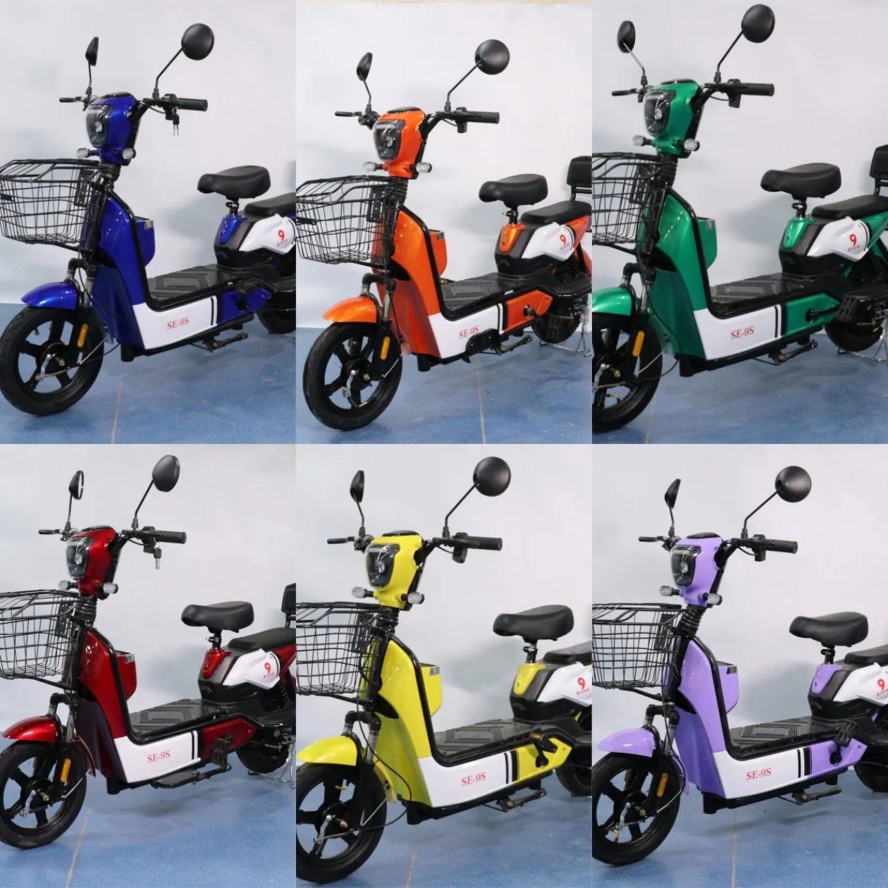 Electric cylinder city leisure bicycle carbon steel frame 48v 350W motor power 60km range drum brake sturdy and convenient