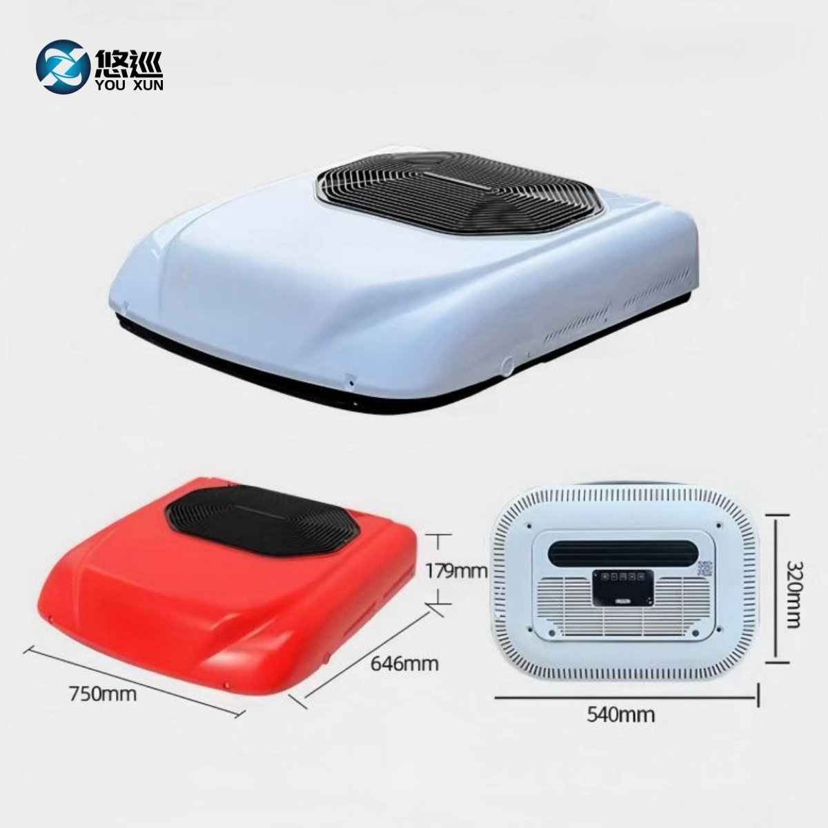 High Cooling 12V 24V Rooftop Air Conditioner for Caravans Buses Cranes Tractors RVs Motorhomes-Auto Parking Product Category