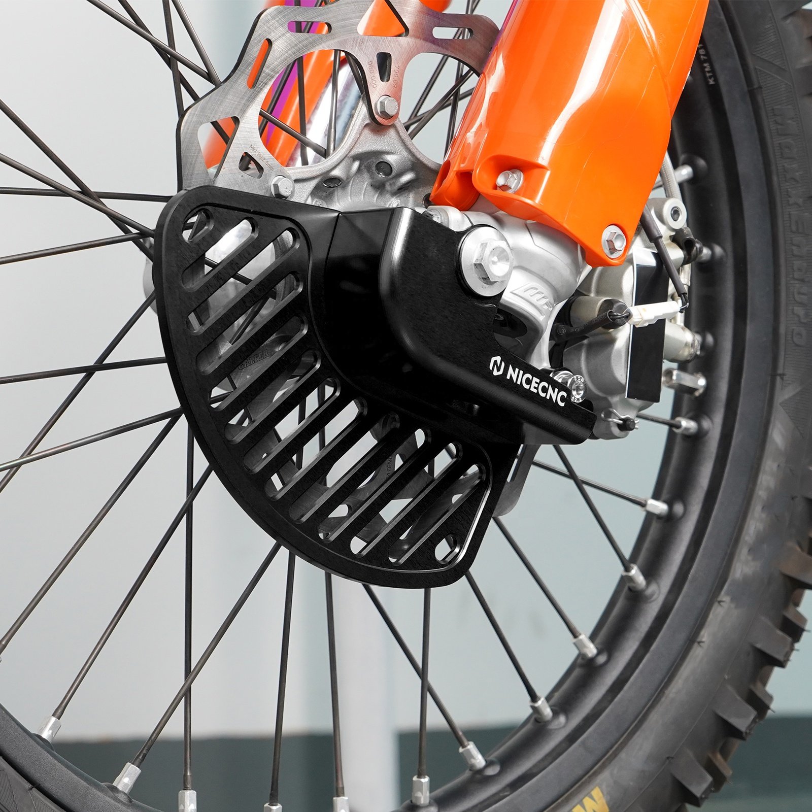 NiceCNC Front Brake Disc Guard Protector Cover for GasGas EC 300 EC 250 250F EX300 EX250F EX350F EX450F MCF 250 450 2021-2024