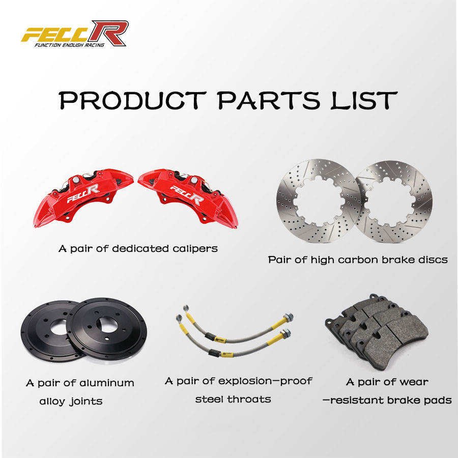 Auto Brake System Modified Big Brake Kit 6 Pistons Brake Caliper for Benz W205/W213/W222/W253 18 Inch Popular